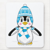 Wooly Hat Penguin Mousepad