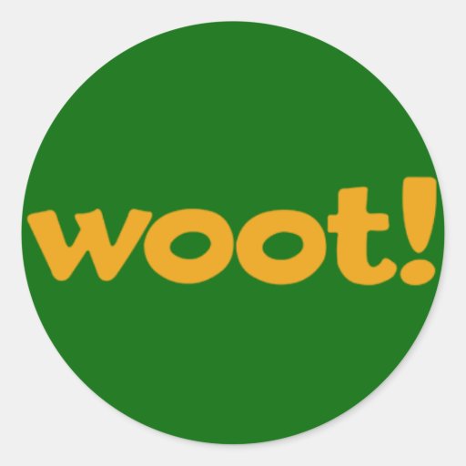 Woot Round Sticker