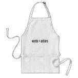 word < actions aprons