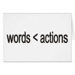word < actions greeting card