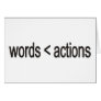 word < actions greeting card