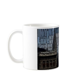 Word Art: Chrysler Building, I Love NY Mug