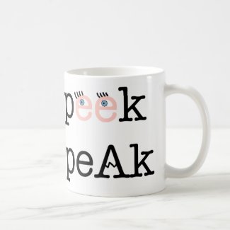 Word Choice: Peak or Peek Mug