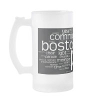 Word Cloud Frosted Stein mugs