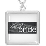 Word Cloud Square Necklace
