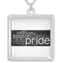 Word Cloud Square Necklace necklaces