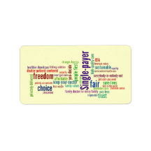 Word Cloud Sticker Custom Address Labels