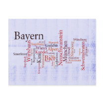 Word cloud word cloud Bavaria Bavaria Post Cards