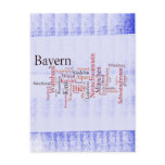 Word cloud word cloud Bavaria Bavaria Postcards