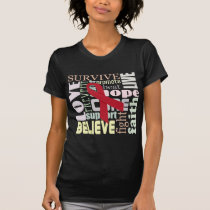 Word Collage Inspiration T-Shirt for Stroke, AIDS t-shirts