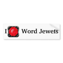 Word Jewels Icon Bumper Sticker