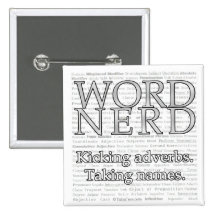 Word Nerd Pin