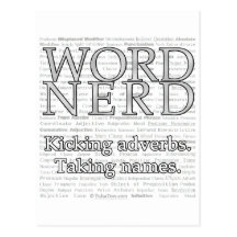 Word Nerd Postcard