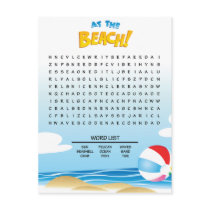 Word Search Activity Card postcards
