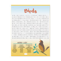 Word Search Activity Card postcards