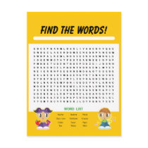 Word Search Activity Card postcards by DrDorian Word Search Activity Card postcards