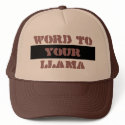 Word to Your Llama Hat by Farizula Word to Your Llama Hat