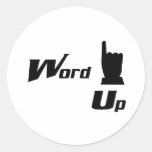Word Up Round Sticker