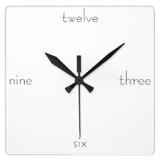 Word White Wall Clock