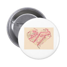 wordcloud welcome heart button