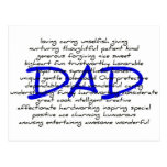 Words For Dad Post Card