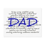 Words For Dad postcards