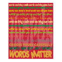 Words Matter (red) Poster posters