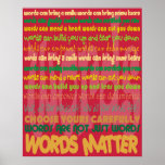 Words Matter (red) Poster