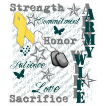 Words of an Army Wife t-shirts
