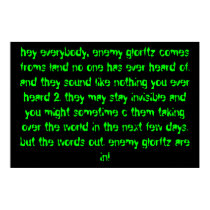 words of enemy glorftz posters by noah12griffin words of enemy glorftz posters