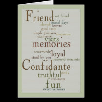 Words of Friendship Greeting Card cards