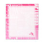 Words of Love Pink and White Monogram Notepad