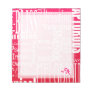 Words of Love Pink, Red and White Monogram Notepad