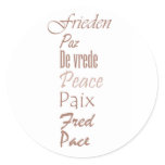 Words of Peace Stickers