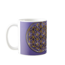 Words of the flower of the life coffee mugs