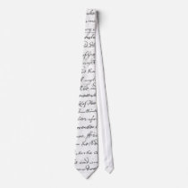 words on the tie