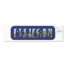 Words Optical and Illusion in one Illustration bumper stickers
