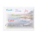 Words to Live by postcards