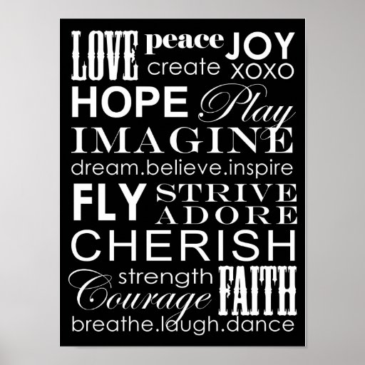 Words To Live By Poster