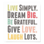 words to live by poster posters