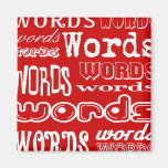 "Words" Typography Magnet
