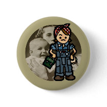 work badge. buttons