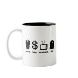work buy consume die mugs