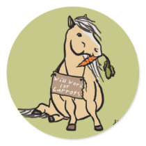 Work For Carrots stickers