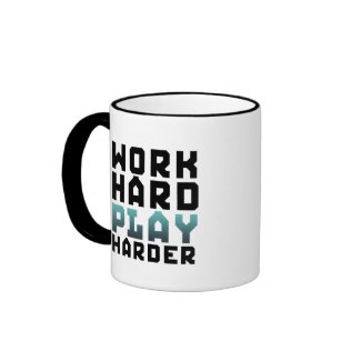 Work Hard Play Harder Gamers Geek Mug