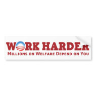 Work Harder bumpersticker