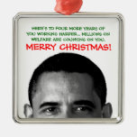 Work Harder Christmas Barack Obama Christmas Tree Ornaments
