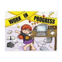 Work In Progress Postcard by Mystic_Dragon Work In Progress Postcard