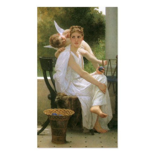 Work Interrupted by William Adolphe Bouguereau Business Card Templates (back side)