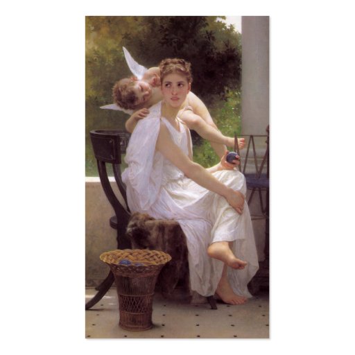 Work Interrupted, William-Adolphe Bouguereau Business Cards (front side)